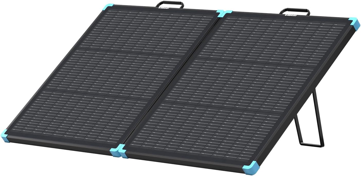 Renogy 100W Foldable Solar Panel Suitcase with IP67 Waterproof and Hig