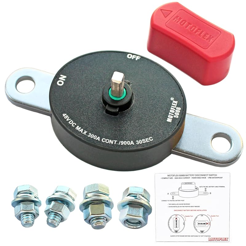 Side Post Battery Disconnect Switch for GM Vehicles, 12V-48V 300A/900A