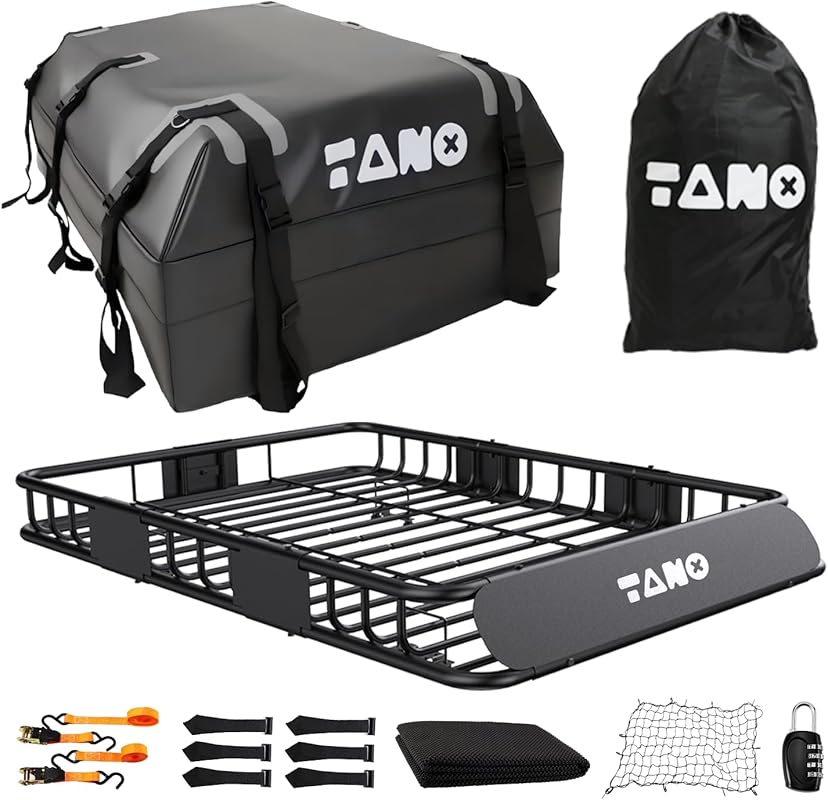 Roof Rack Cargo Carrier Basket with Waterproof Bag and Cargo Net for S