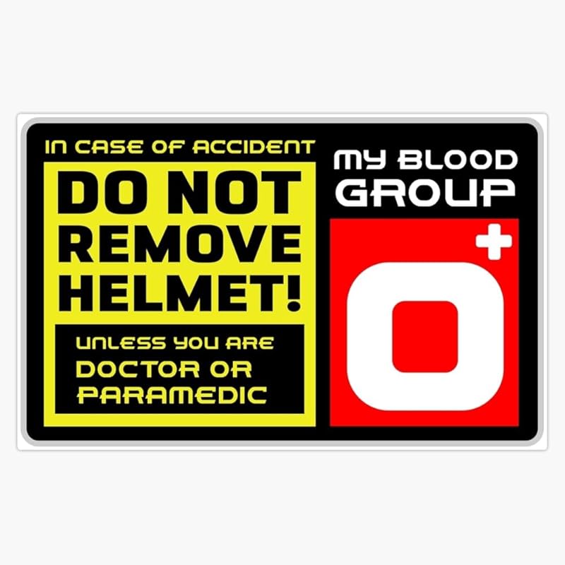 Do not remove helmet decal sticker for car windows in case of accident