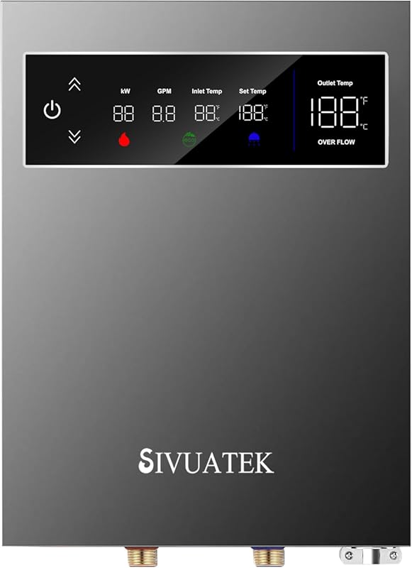 SIVUATEK 14kW 240V Tankless Electric Water Heater for Two Points of Us
