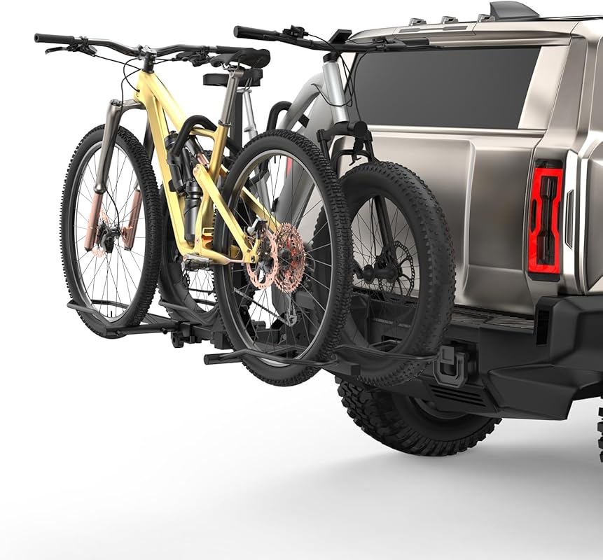 2-Bike Rack Hitch Mount, Fits E-Bikes, Fat Tires up to 5