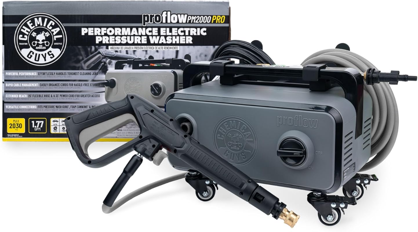 Chemical Guys PM2000 PRO Electric Pressure Washer with 2030 PSI and Fl