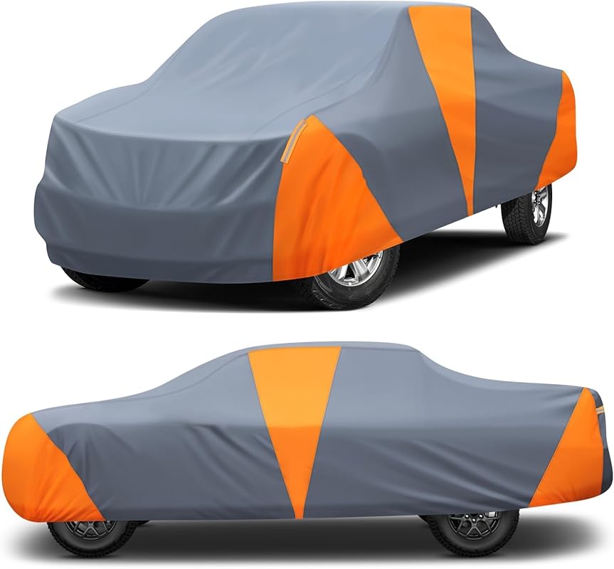 Universal Waterproof Truck Cover with Reflective Strips for Silverado,