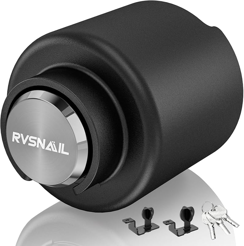 Heavy Duty Trailer Hitch Lock with Drain Hole for 2 and 2 5/16 Inch Co