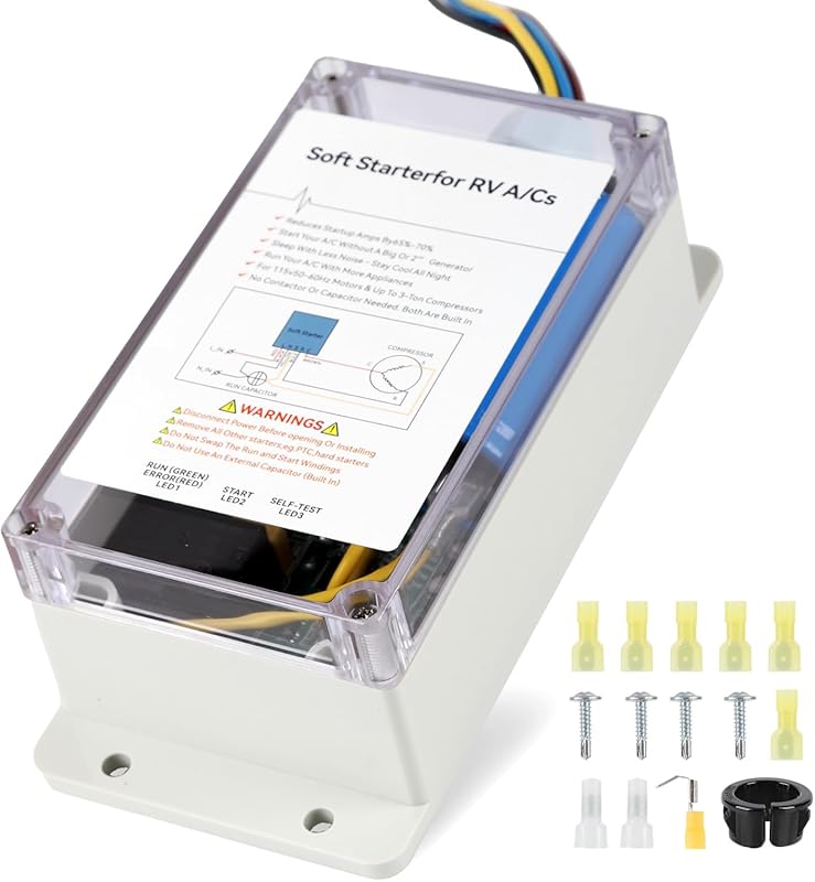Soft Start Kit for RV Air Conditioner, GlymXia RV Soft Starter, Easy S