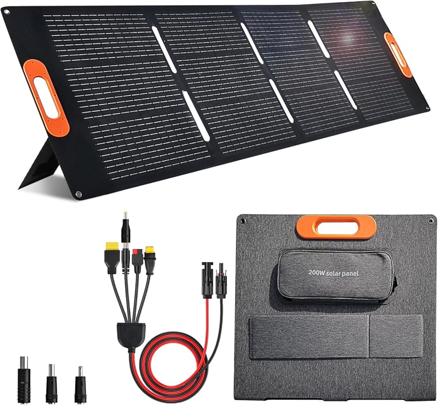 200W Portable Solar Panel with MC4 Output and High Efficiency for Camp