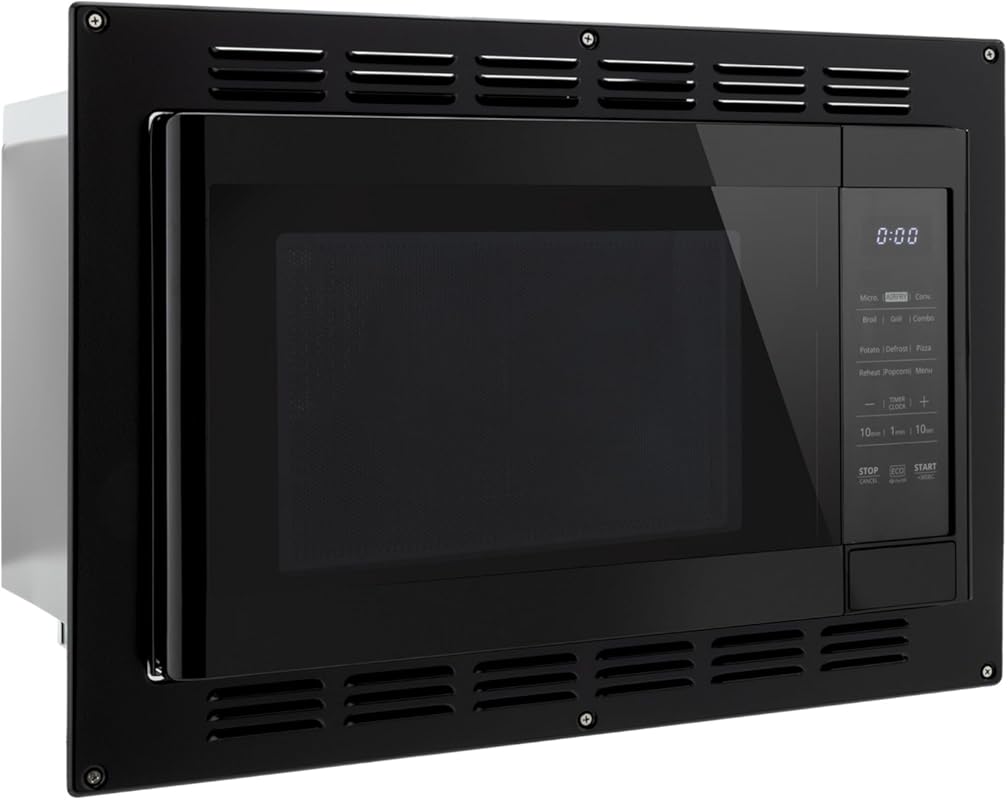 Black Tough Grade RV Convection Microwave Air Fryer: 1.0 Cu Ft 6-in-1 