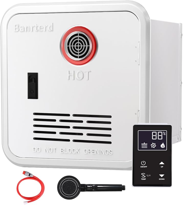 55,000 BTU RV Tankless Water Heater with High Altitude Compatibility, 