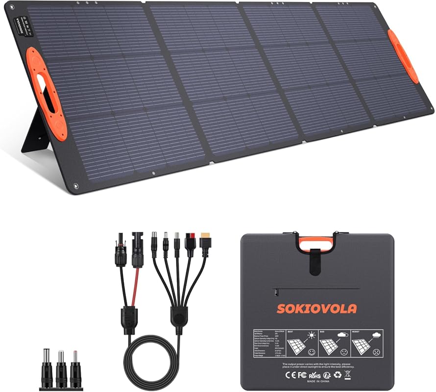 A 220W N-Type Portable Solar Panel with High Efficiency for Jackery an