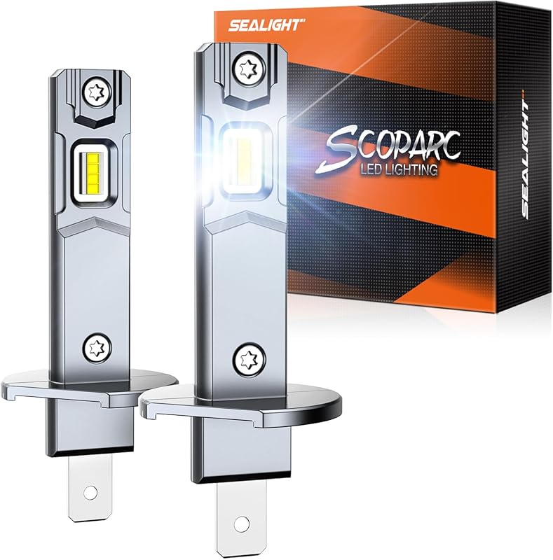 SEALIGHT H1 Fog Bulbs: 50,000LM Brightness, 1:1 Mini Size, 6500K Cool