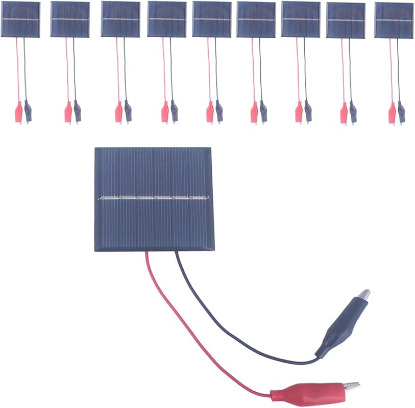 10-Piece Small 3V Solar Panels for DIY Light, Toy, and Charger Project