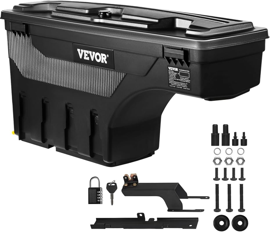 VEVOR Lockable Swing Case Truck Bed Storage Box with Password Padlock 