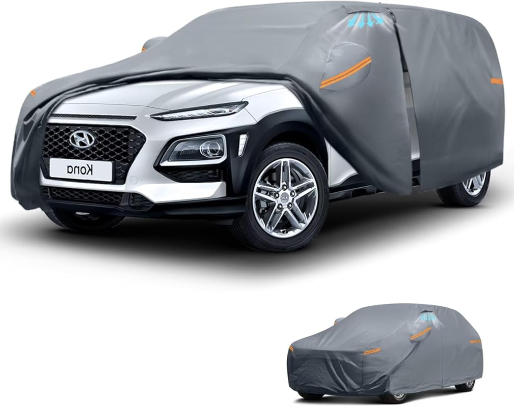 Waterproof Car Cover for Hyundai Kona (2017-2026) with Breathable Vent