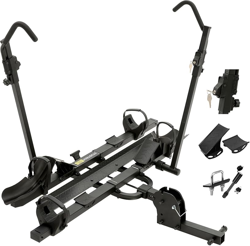 TrailV2 Plus Hitch 2 Ebike Rack with Ramp, Tilt, Fold, Anti-Theft Hitc