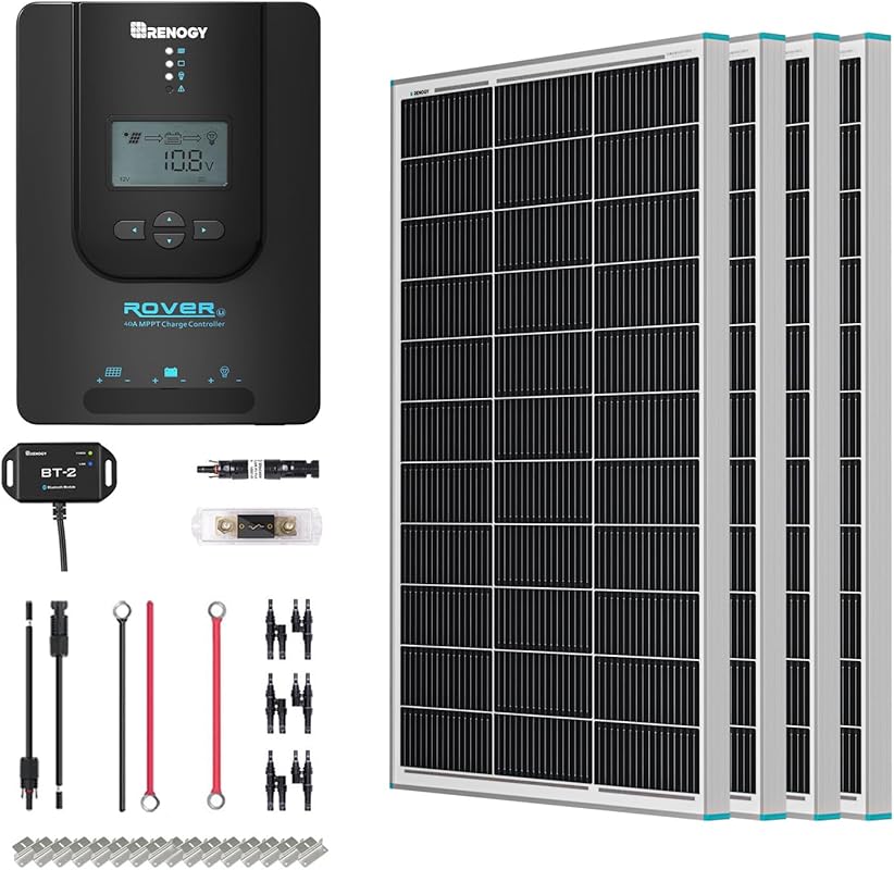 Renogy 400W Solar Kit with MPPT Charge Controller and Bluetooth for RV