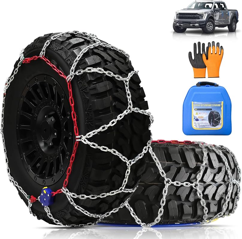 AutoChoice AutoFixing Snow Chains, Heavy Duty Emergency Tire Chains Fo