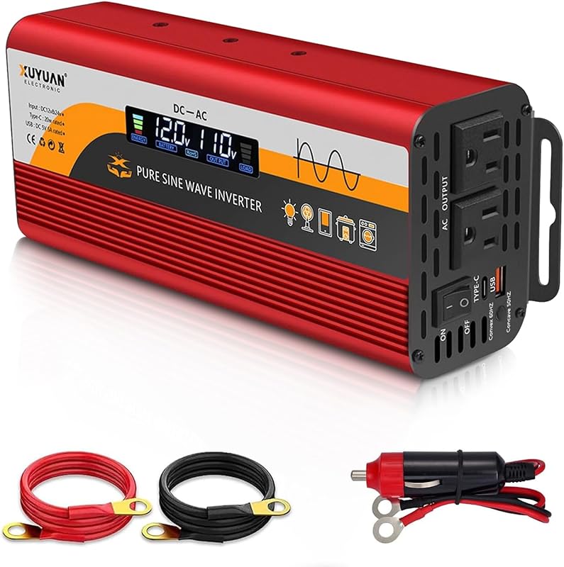 500W Pure Sine Wave Inverter with Auto-Detect Voltage for RV and Home