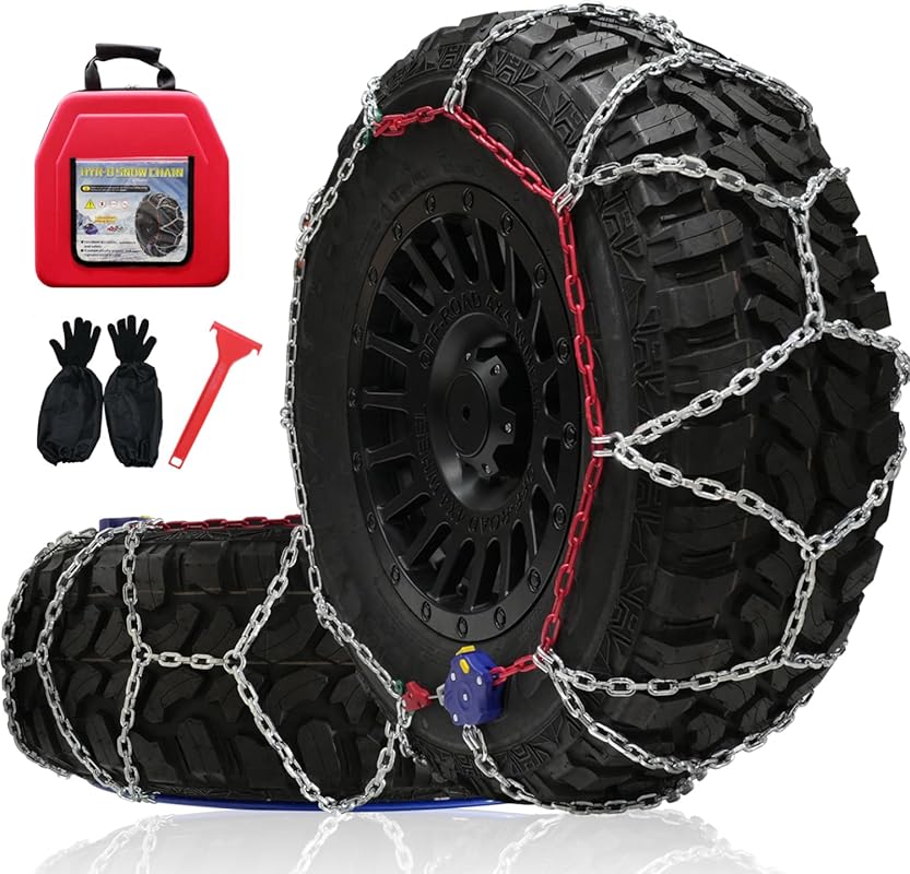12mm Snow Chains for Pickup Trucks with 1-Minute Quick Installation an