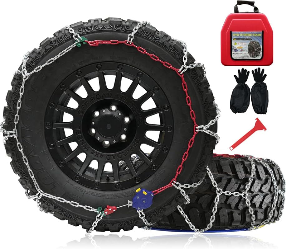 Heavy-Duty 12mm Snow Chains with Quick Installation for Pickup Trucks 