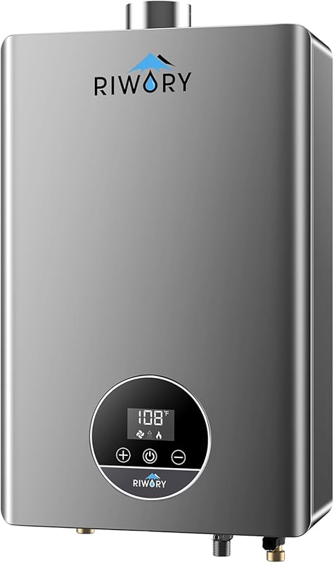 102000 BTU Tankless Water Heater Propane, Max 4.3 GPM Intelligent Cons
