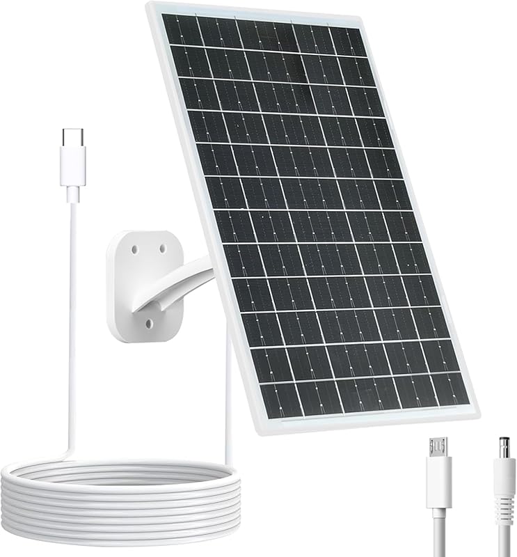 13W Solar Panel for Outdoor Security Cameras with Multiple Outputs, IP
