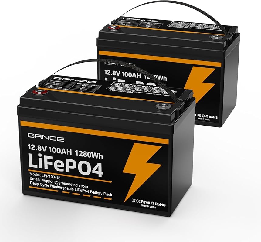 Best Budget 2-Pack 12V 100Ah LiFePO4 Group 31 Batteries with 100A BMS 