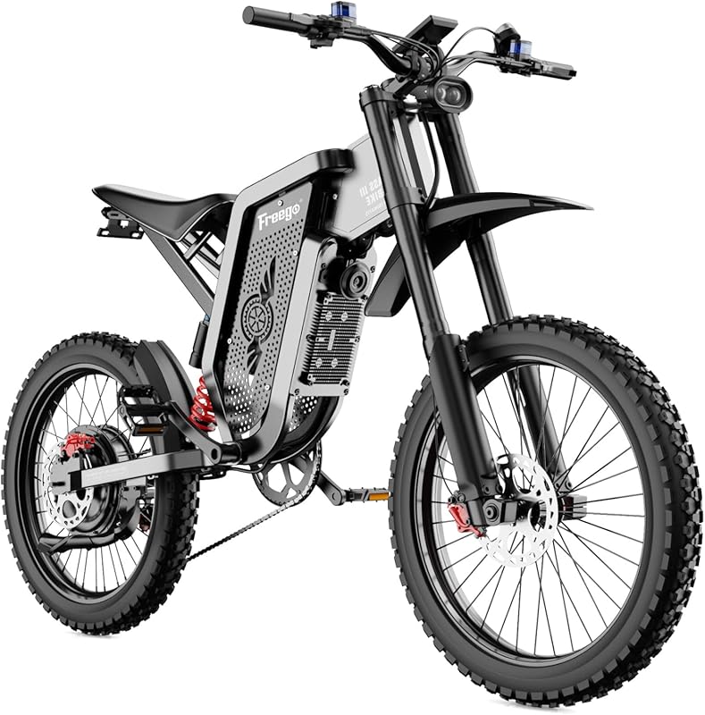 Freego X2 Electric Dirt Bike with 6000W Motor, Removable Battery and 5