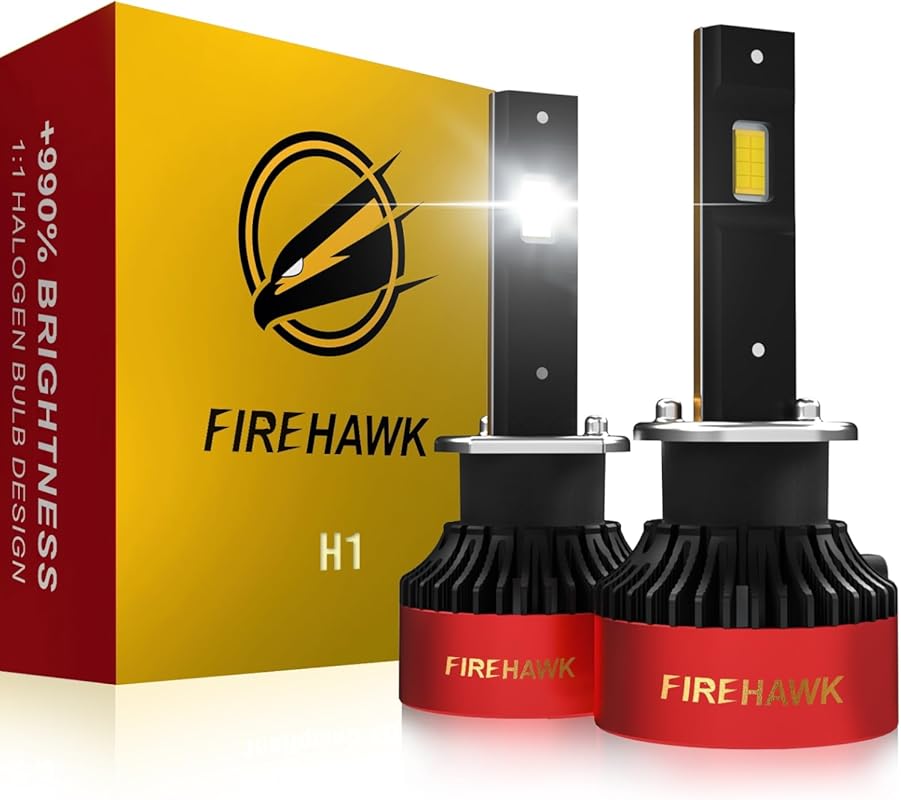 Firehawk H1 Bulbs: 70000LM, 6000K Pure White, Plug-and-Play, IP68 Wate