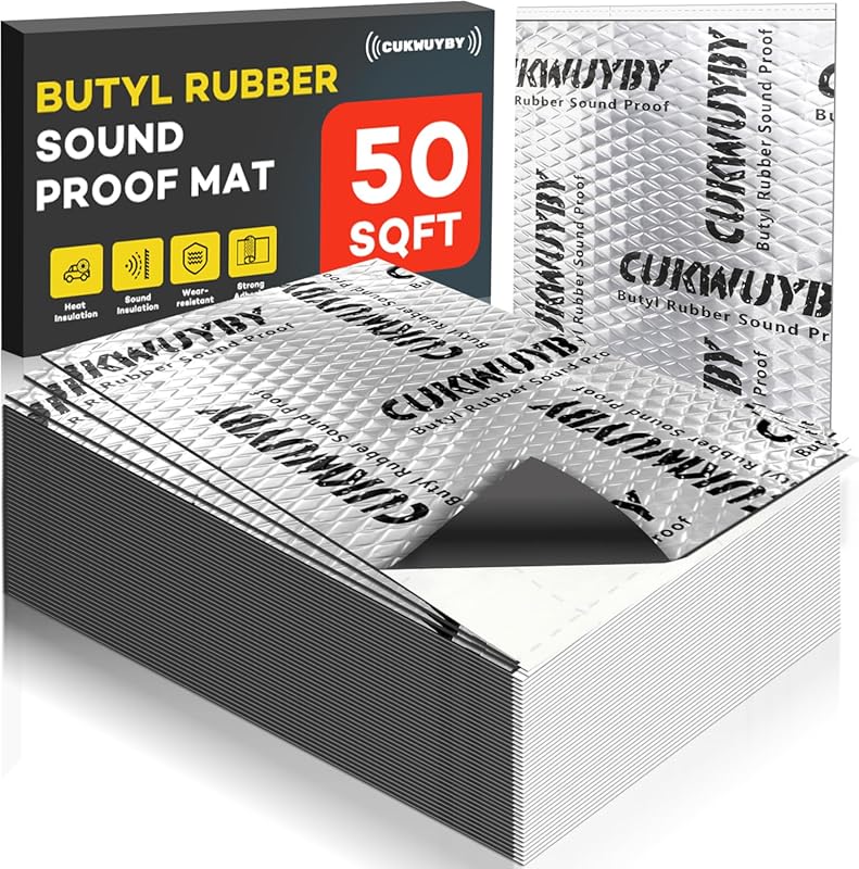 50 Mil 50 Sqft Butyl Car Sound Deadening Mat for Noise and Vibration C