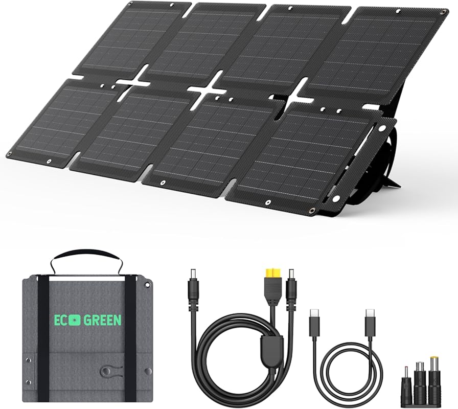 Portable 60W Monocrystalline Solar Panel with 24.8% Efficiency and USB