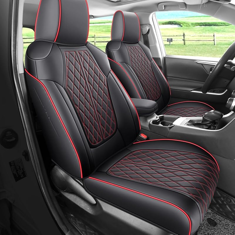 Custom Fit Faux Leather Seat Covers for Toyota Rav4 Models from 2013 t
