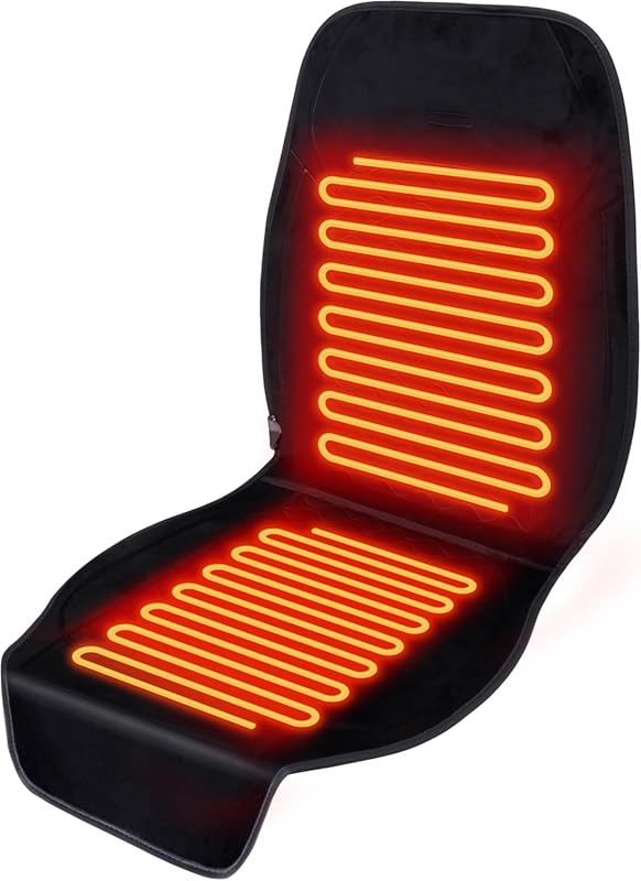 Extra Large Seat Covers in Black Crystal Fleece with Anti-Slip Design,