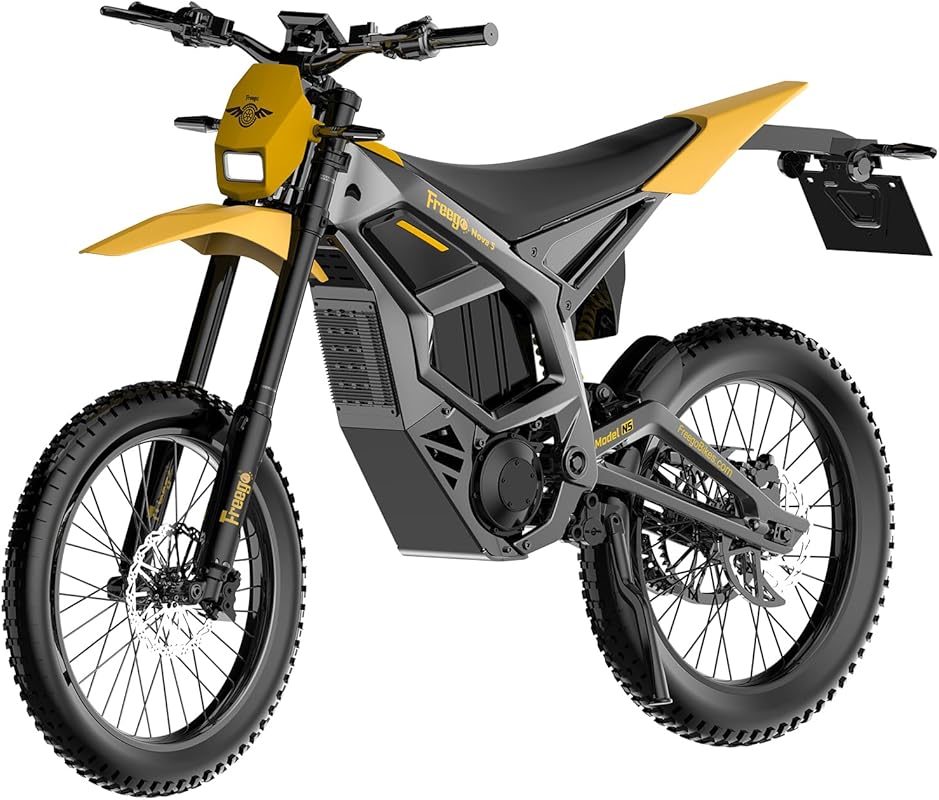 Freego Electric Dirt Bike with 8000W Motor, 53 MPH Speed, 72V Battery,