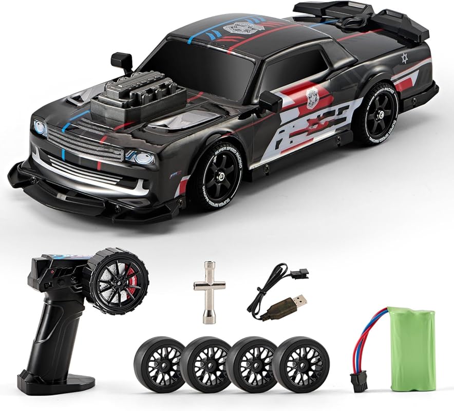 12.8 Inch Long 4WD High-Speed Remote Control Drift RC Police Car with