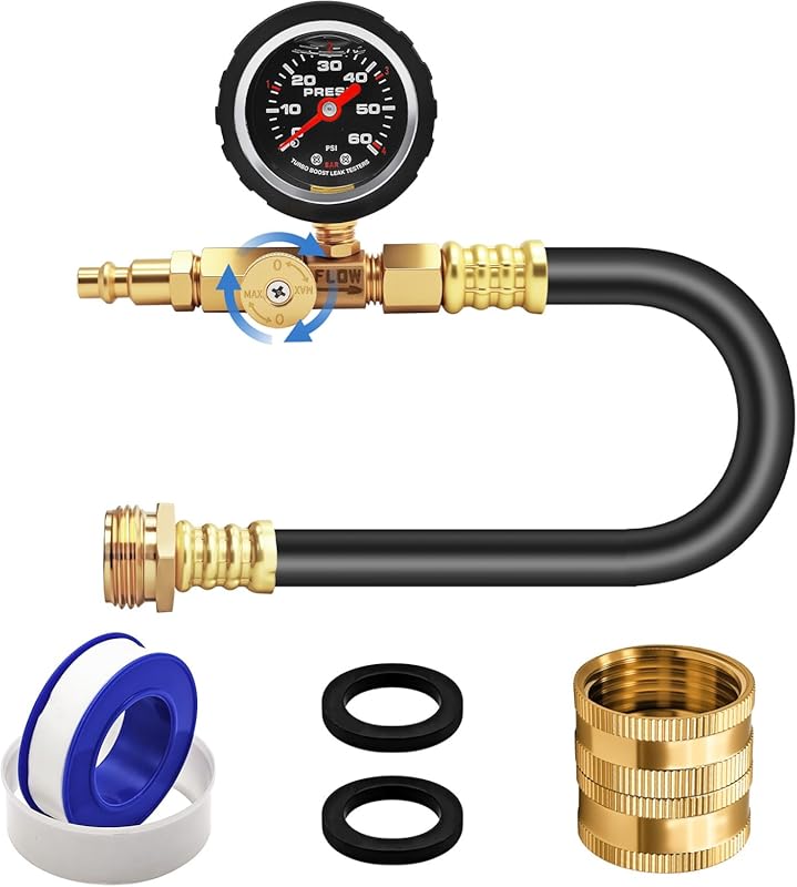 RV Winterizing Kit with 17 Inch Blowout Hose Adapter Oil Pressure Gaug