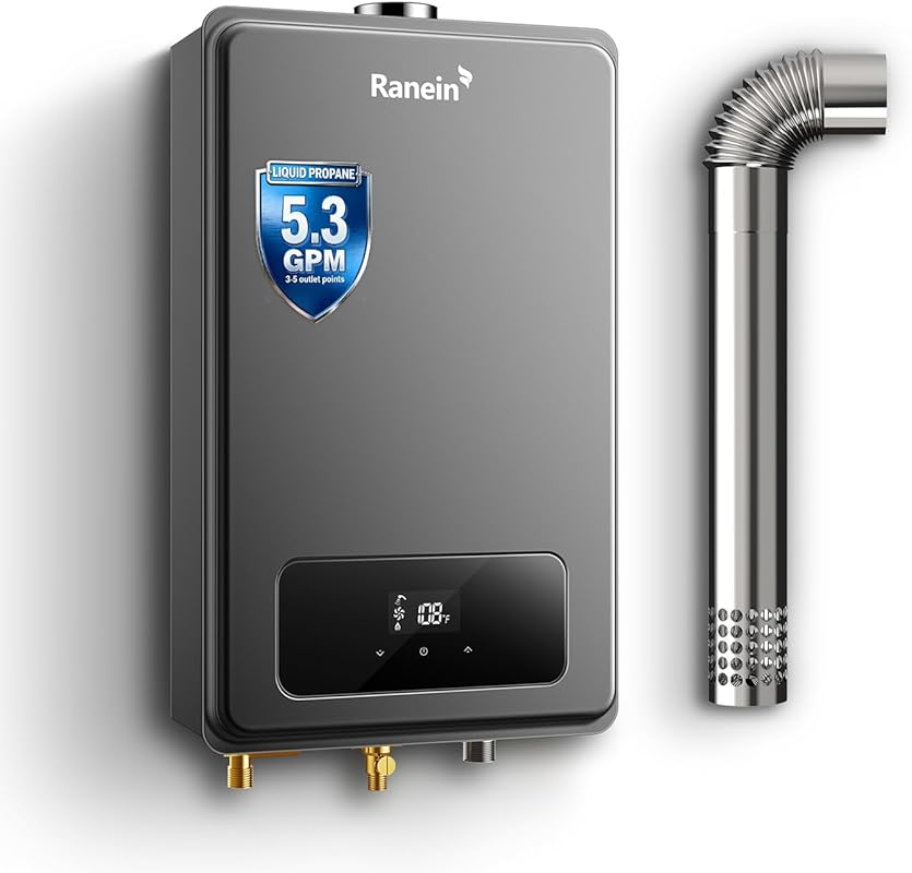 2025 GEN II Ranein Propane Gas Tankless Water Heater Max 5.3 GPM, 130,