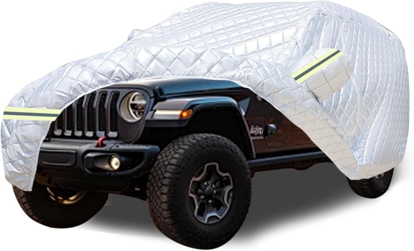 Heavy Duty 7-Layer Waterproof SUV Cover for All-Weather Hail and Snow 