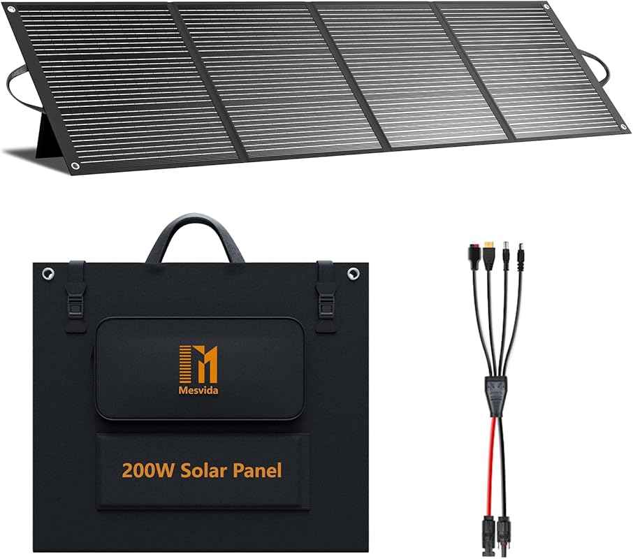 200 Watt Portable Folding Solar Panels with IP68 Waterproof ETFE Coati