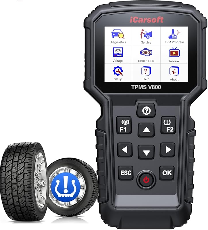 The iCarsoft TPMS V800 is a programming and diagnostic tool for readin