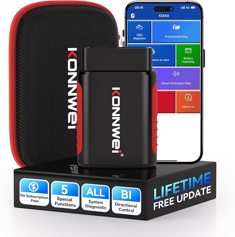 KONNWEI Bluetooth OBD2 Scanner with Bi-Directional Control and No Subs