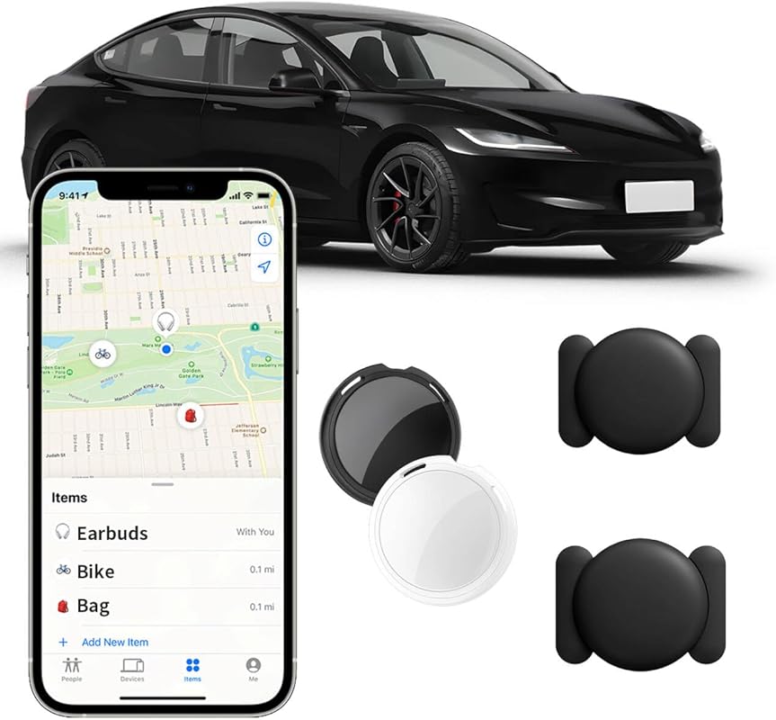 2-Pack Mini GPS Tracker for Cars with Find My Support Real-Time Tracki