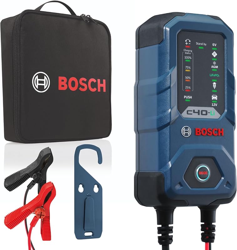 Bosch C40-Li: 5A 6V/12V Next-Gen Battery Charger – Smart Maintenance &