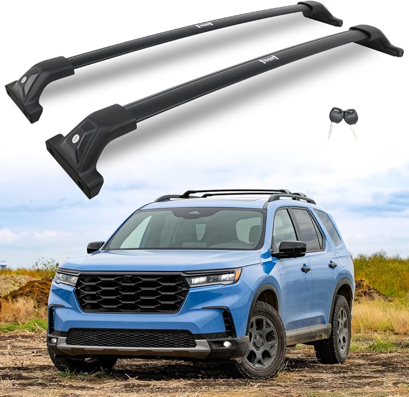 Snailfly 265-Pound Lockable Roof Rack Cross Bars for Honda Pilot 2023-
