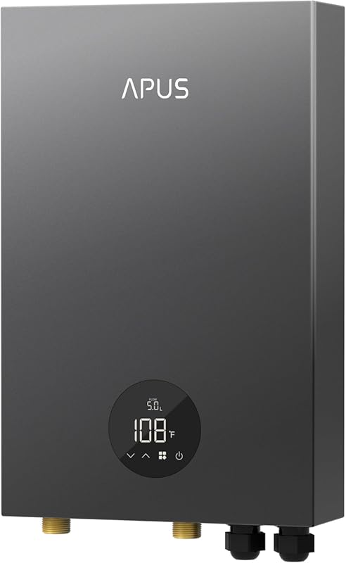 APUS 18kW Electric Tankless Water Heater with LED Display and Space-Sa