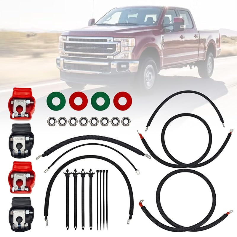 Battery Cable Kit for 2003-2007 Ford Superduty with 6.0L Powerstroke, 