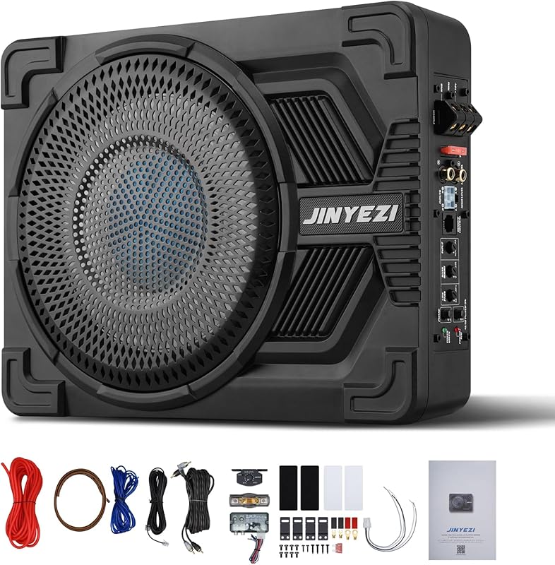 10-inch 1200W under-seat subwoofer with Class D amp and independent lo