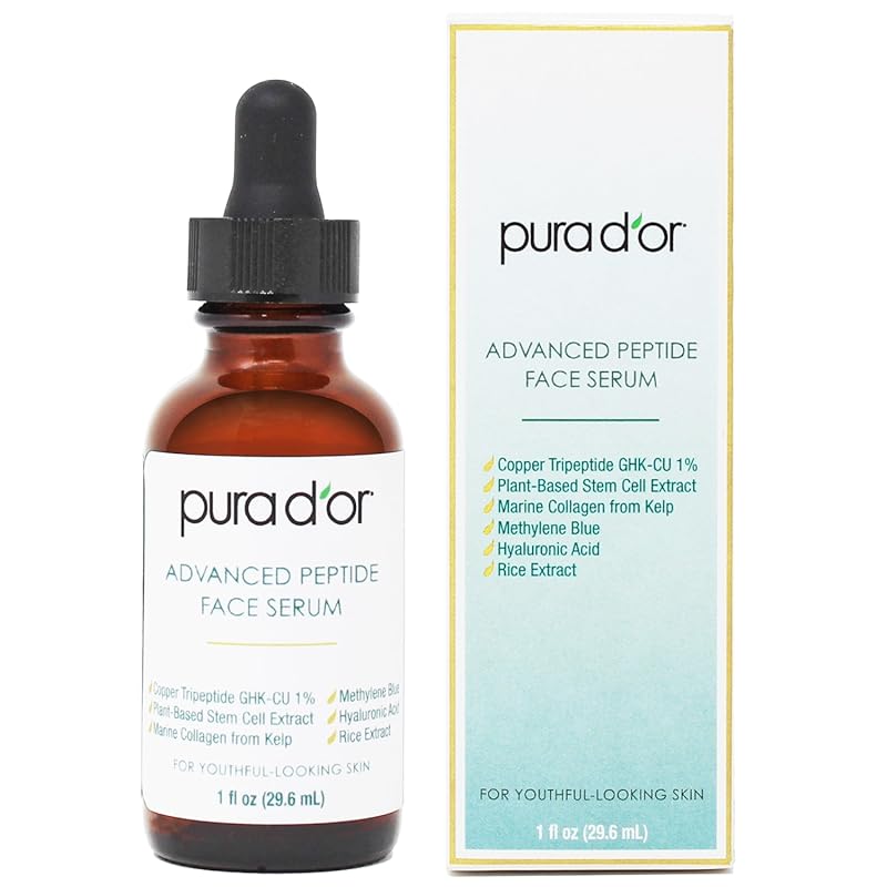 PURA D'OR Advanced Peptide Face Serum with Copper Tripeptide and Plant