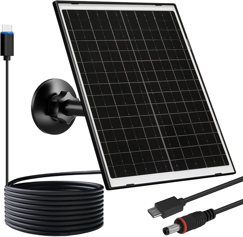 FUTUREZEN 10W Solar Panel for Security and Trail Cameras with Multiple