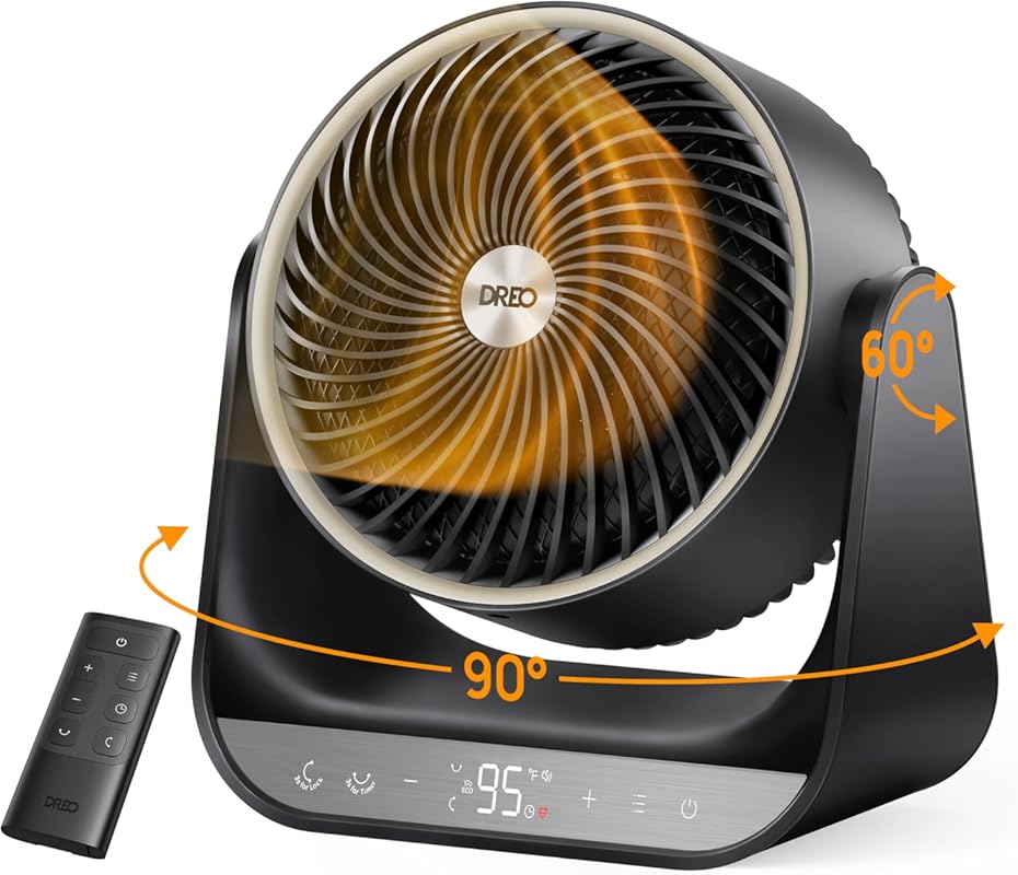 Dreo Whole Room Heater with 3D Oscillation Long-Range Circulator and M